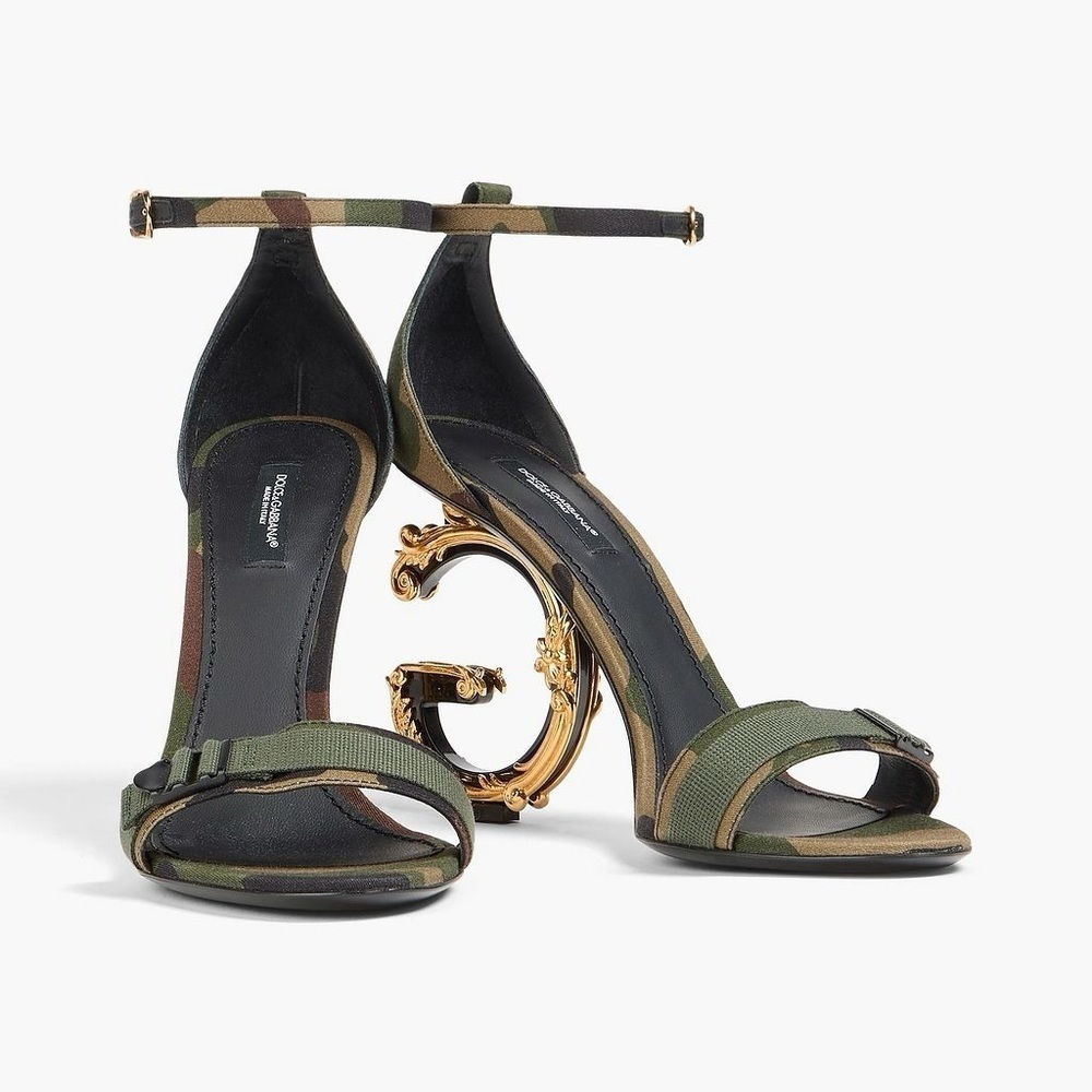 DOLCE & GABBANA Camouflage Keira 105 Baroque Heels